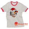 Cute Zebra Finch As Santa Claus Ringer Tee