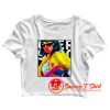 Cyber Punk Bad Ass Girl Female Gunner Pop Art Warhol Lichtenstein Pop Culture Crop Top Shirt