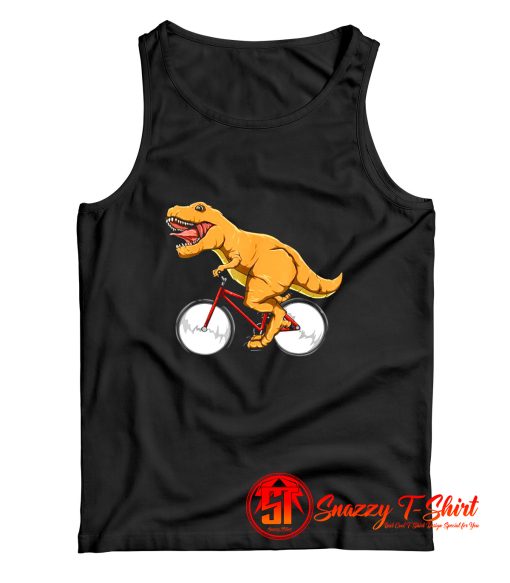 Cycling Dinosaur T Rex Riding Road Bike MTB Tank Top