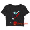 Dabbing Dracula Soccer Halloween Costume Football Boys Girls Crop Top Shirt