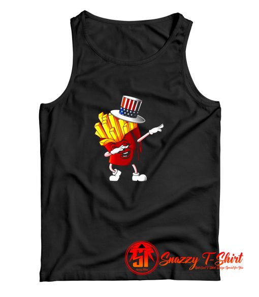 Dabbing Fries Usa Finger Chips Tank Top