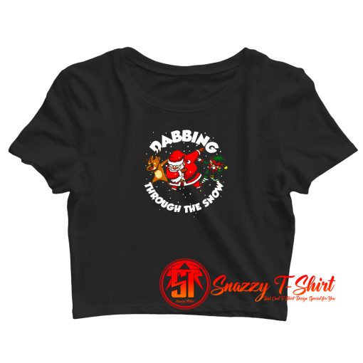 Dabbing Santa Christmas Gift Dab Santa Claus Crop Top Shirt