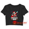 Dabbing Santa With Face mask Handwashing Crop Top Shirt