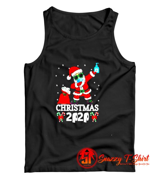 Dabbing Santa With Face mask Handwashing Tank Top