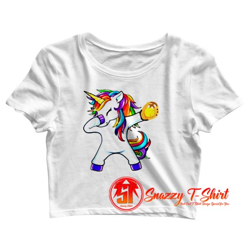 Dabbing Unicorn Crop Top Shirt