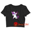 Dabbing Unicorn Soccer Crop Top Shirt