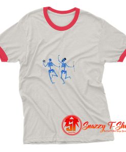 Dancing Skeletons Couples Ringer Tee