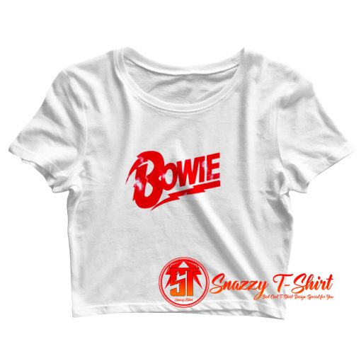 David Bowie Red Bowie Logo Unisex Crop Top Shirt