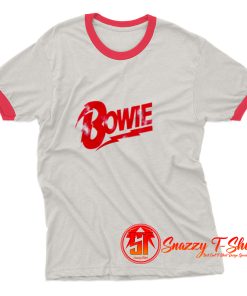 David Bowie Red Bowie Logo Unisex Ringer Tee