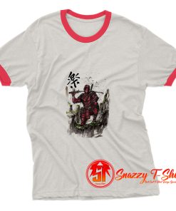 Deadpool with calligraphy Ringer Tee