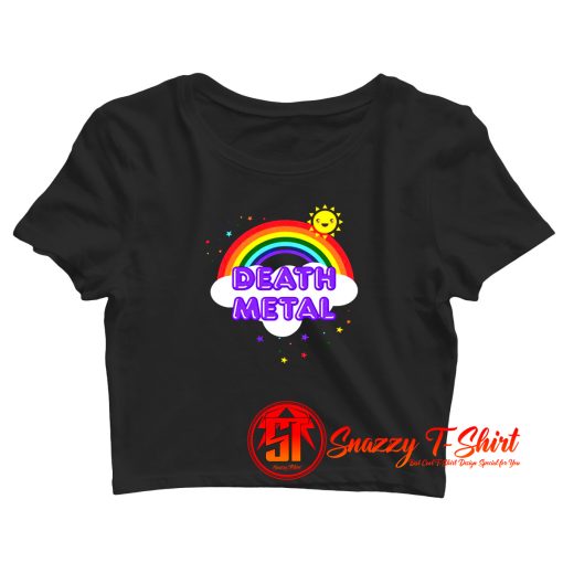 Death Metal Rainbow Funny Heavy Metal Pun Crop Top Shirt