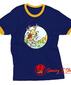 Deer Singing Ringer Tee