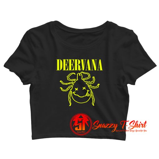 Deervana Parody Graphic Crop Top Shirt