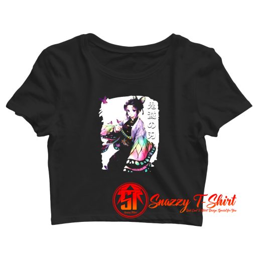 Demon Slayer Supernatural Anime Character Shinobu Kocho Crop Top Shirt