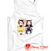 Demon Slayer Tanjiro Nezuko Zenitsu Inosuke Cute Chibi Art Tank Top