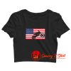 Dirt Bike American Flag Enduro Crop Top Shirt