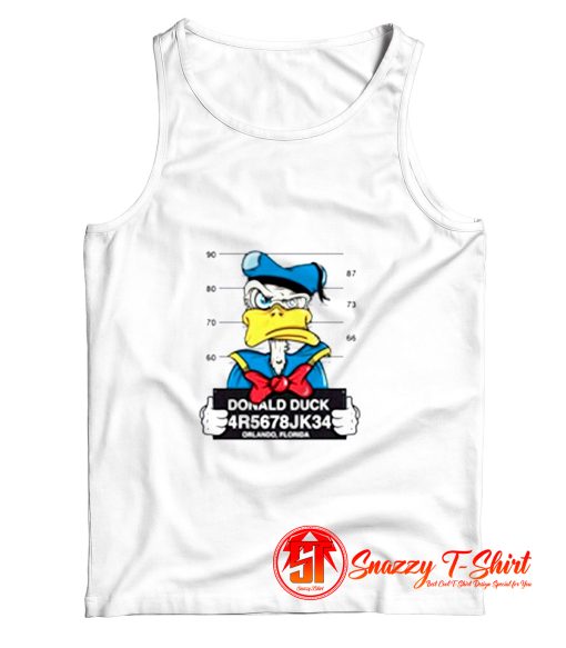 Disney Donald Duck Mugshot Cartoon Tank Top