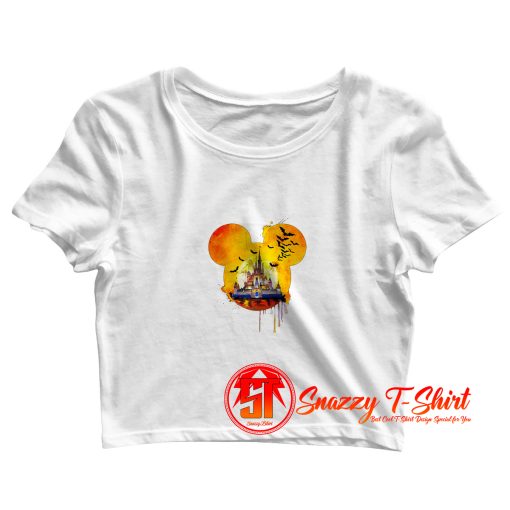 Disney Halloween Castle Crop Top Shirt