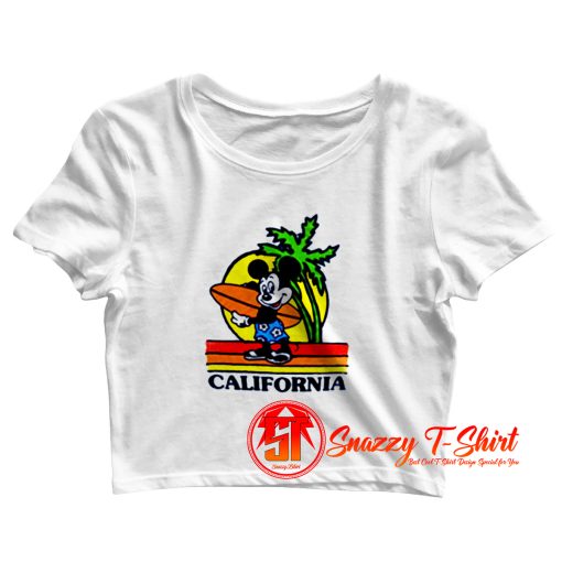 Disney Mickey Mouse California Crop Top Shirt