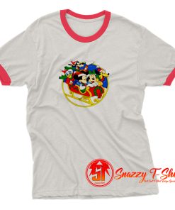 Disney Mickey Sleigh Squad Christmas Ringer Tee