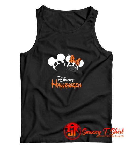 Disney Mickey and Minnie Halloween Quarantine Mask On Fun Together Holiday 007 Tank Top