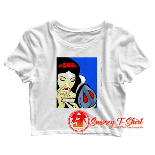 Disney Princess Snow White Cocain Crop Top Shirt