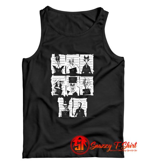 Disney Villains Mugshot Funny Cool Tank Top