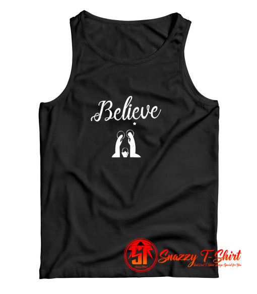 Distressed Believe Tank Top