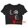 Dog Paw Love Crop Top Shirt