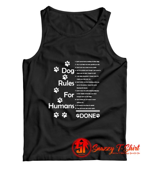 Dog rules for humans Tank Top