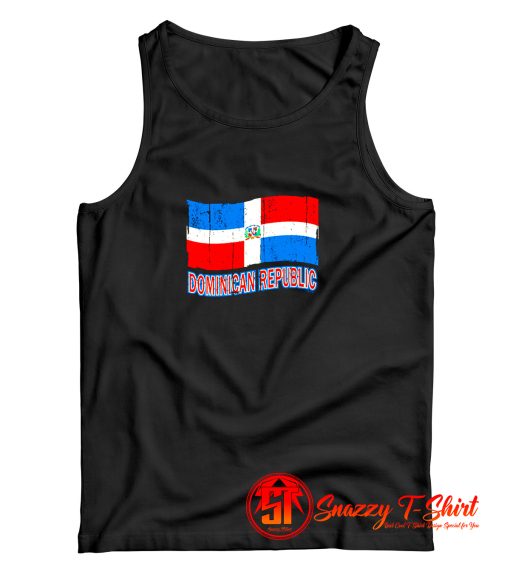 Dominican Republic Flag Distressed Pride Tank Top