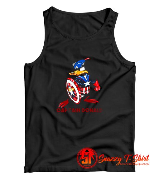 Donald Duck Captain America Marvel Character Tank Top