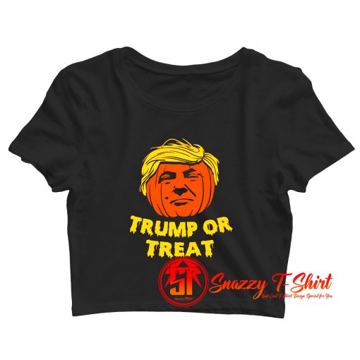 Donald Trump Or Treat Halloween Crop Top Shirt