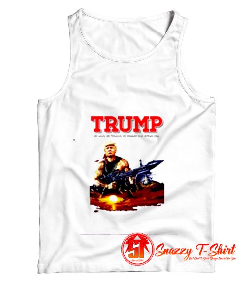 Donald Trump Slogan Joke Rambo Pun Usa American President Tank Top