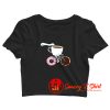 Donuts Coffee Bicycle Crop Top Shirt