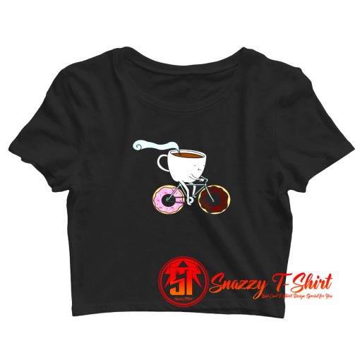 Donuts Coffee Bicycle Crop Top Shirt