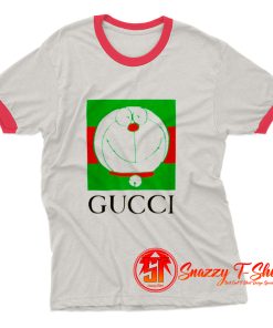 Doraemon Face x Gucci Parody Ringer Tee