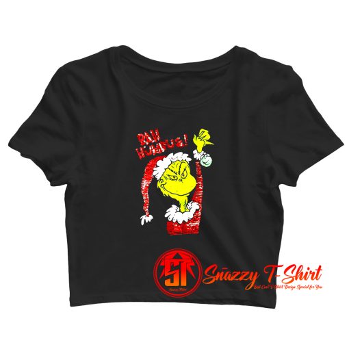 Dr. Seuss The Grinch Girls Kids Christmas Crop Top Shirt