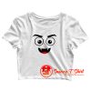 Dracula And Vampire Emoji Face Crop Top Shirt