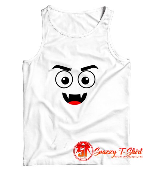 Dracula And Vampire Emoji Face Tank Top