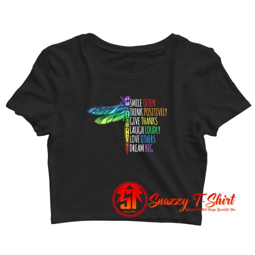 Dragonfly Quote Crop Top Shirt