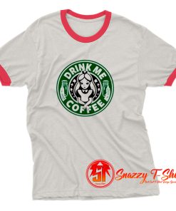 Drink Me Coffee Ringer Tee