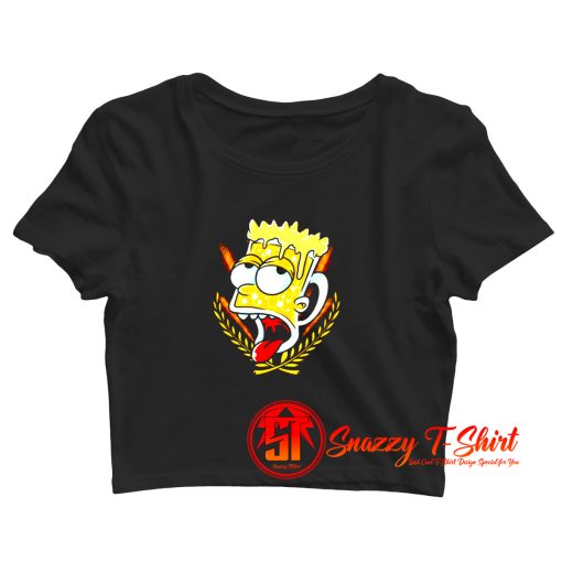 Drinking Beer With Bart Relax Party Crop Top Shirt