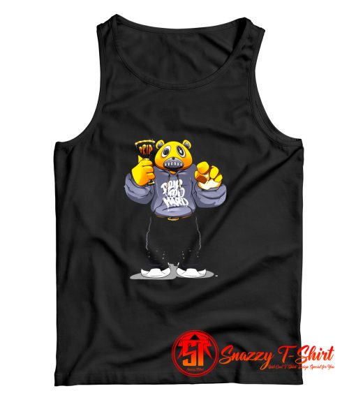 Drip Too Hard Bear Graphic Tank Top