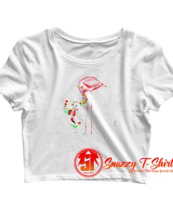 Drunk Flamingo Christmas Crop Top Shirt