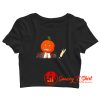 Dwight Pumpkin Raglan Baseball Crop Top Shirt