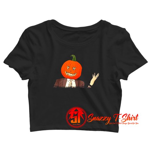 Dwight Pumpkin Raglan Baseball Crop Top Shirt