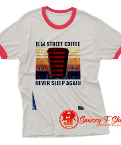 ELM Street Coffee Never Sleep Again Ringer Tee