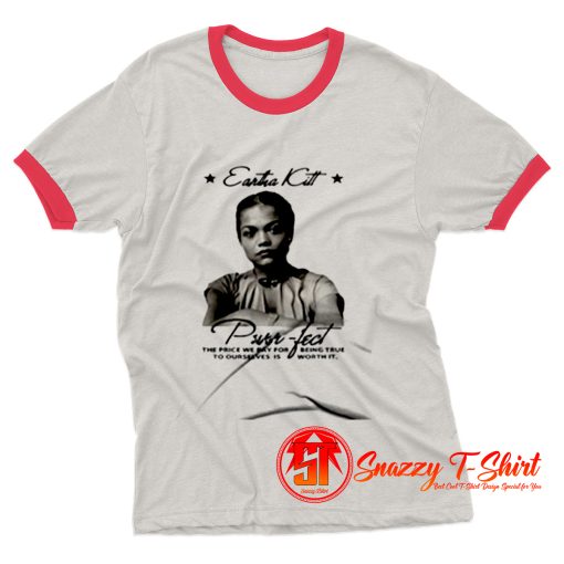 Eartha Kitt Black History Ringer Tee