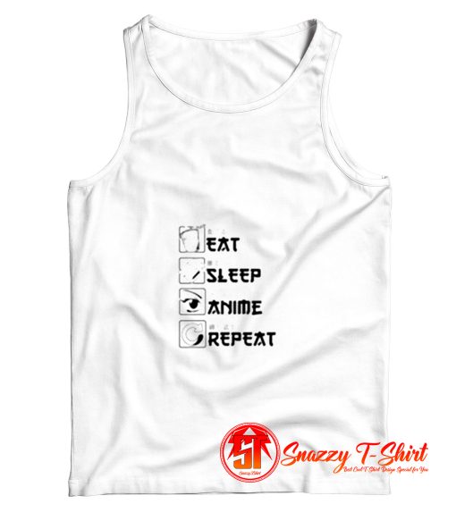 Eat Sleep Anime Repeat Tank Top